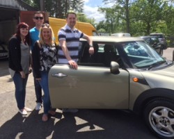 Chris & his pals collected his new MINI Called LA-LA     2007 MINI Cooper Auto 7 Service Stamps & MOT to Jan 16 & she’s done Just 15K from new.