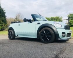 Gone for the second time is Duncan (after the lead Singer From Blue) came back to us & has gone again to Janet and her partner… He’s a 2011 Ice Blue MINI One Convertible with HUGE SPEC including Blu Teeth !!