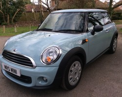 AJ’s sister is going to be enjoying this 2012 MINI FIRST – in ICE BLUE with Low Miles 24K