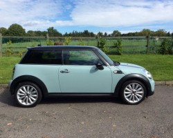 This is going to be some lucky person’s Christmas Present!!   2011 / 61 MINI Cooper Avenue with Chili Pack Cruise Bluetooth in Duck Egg/Ice Blue