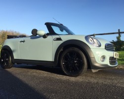 Clare has chosen this 2013 MINI Cooper Convertible in Ice Blue – 14500 Miles – Chili Pack