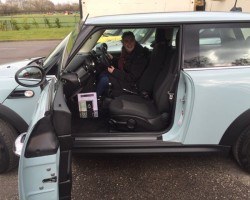 Hannah is collecting this MINI on Saturday – 2013 MINI One in Ice Blue with Pepper Pack, Alloys Bluetooth & More