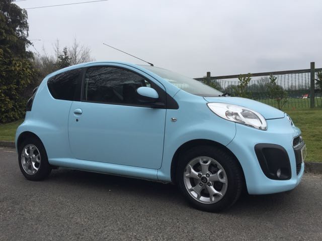 Emily's Going to past her test in this. 2013 Citroen C1 1.0 VTR+ 3 Door In  Baby Blue - Mrs MINI - Used MINI Cars for Sale