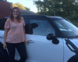 Georgina chose “MINI Bernadette”  –  2011 MINI Countryman Cooper S All 4 in White with Chili & Visibility Packs & Full Black Leather Interior Sat Nav, Bluetooth & So much more