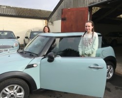 Lea chose this 2012 MINI One Ice Blue Star Gazers Dream With Sunroof