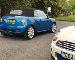 Paul has chosen this 2009 MINI Convertible Cooper S Laser Blue Metallic With Full MINI Service History