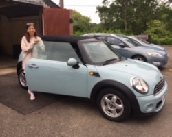 Rachel has chosen to have this 2011 MINI One Convertible 1.6 Ice Blue With Full MINI Service History