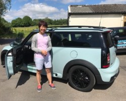 Gloria has chosen this 2012 MINI Cooper Clubman Automatic 1.6 Ice Blue With A John Cooper Works Bodykit