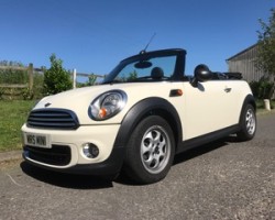 An Anniversary present for a lucky wife – 2011 MINI One (Salt Pack) Convertible in Pepper White with Ridiculously Low Miles 12K!