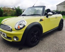 Andrew & Fiona have chosen this 2009 MINI Cooper Convertible with Chili Pack in Interchange Yellow with Heated Sports Seats & LOW MILES