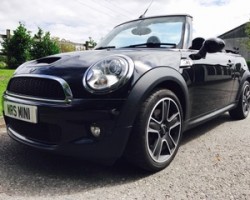 Off to Scotland for Richard & his 2009 MINI Cooper S Convertible in Midnight Black with Huge Spec – Chili Pack, Multifunction Steering Wheel with Cruise & Fabulous 17 Bullet Alloys