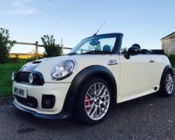 MY59JCW is a 2009 MINI JOHN COOPER WORKS Convertible in Pepper White – Just 19K miles