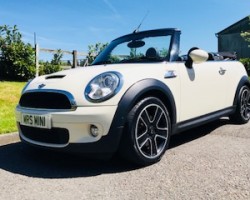 2010 MINI Cooper S Convertible In Pepper White with Full Black Lounge Leather Heated Sports Seats