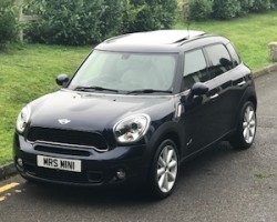 Claire has chosen this 2012 MINI Cooper S All 4 Countryman In Cosmic Blue with HUGE SPEC – LITERALLY HUGE SPEC – SUNROOF, NAV, CREAM LEATHER HEATED SEATS