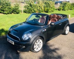 Off to the Isle of Mann for this 2012 MINI Cooper S Convertible in Eclipse Grey with Mault Brown Lounge Leather Heated Sports Seats & LOW MILES + Full Service History