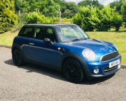 Chris & Kirsty chose this 2012/62 MINI Cooper in Lightening Blue with CHILI Pack & Low Miles