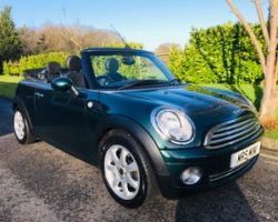 2009 / 59 Mini Cooper Convertible in Iconic British Racing Green with Full Black Leather Interior