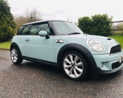 Laura Chose this 2011 Mini Cooper S in Ice Blue with Chili Pack