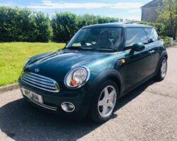 Susan Chose this 2009 Mini Cooper in British Racing Green with HUGE SPEC & Lots of Pack + Sunroof