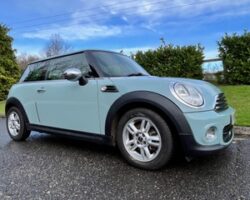 SOLD – sorry too late, this MINI has been chosen by Jess….2012 / 62 MINI One In Ice Blue with Pepper Pack & History