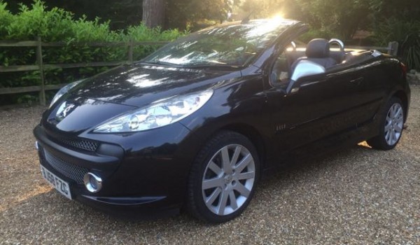 Amy has chosen this 2008 Peugeot 207 1.6 16v “”ELLE”” Convertible In Black with Baby Pink Quilted Leather Seats