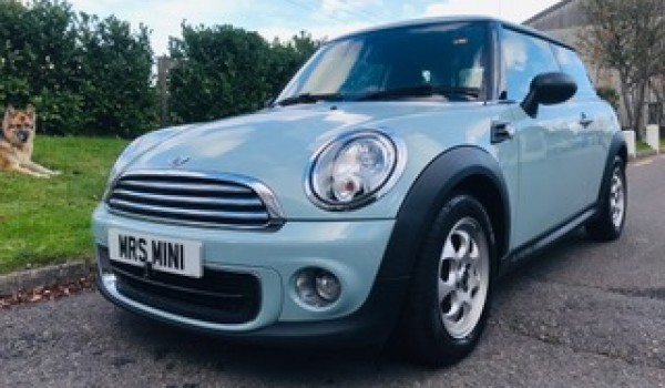 Margaret has pad her deeposit on this supper cute 2013 / 63 MINI One In Ice Blue with Low Miles