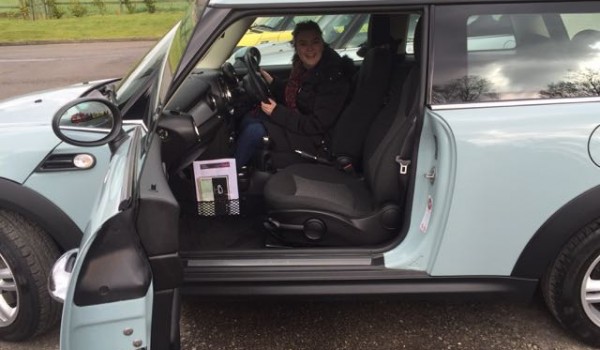 Hannah is collecting this MINI on Saturday – 2013 MINI One in Ice Blue with Pepper Pack, Alloys Bluetooth & More