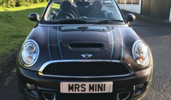 Lucky MINI – She’s going to live in Spain with a fabulous family…..  2012 MINI Cooper S Convertible Highgate Iced Chocolate Metallic  HUGE Spec 2K Miles