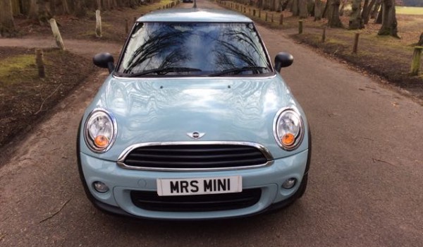 Hannah is collecting this MINI on Saturday – 2013 MINI One in Ice Blue with Pepper Pack, Alloys Bluetooth & More