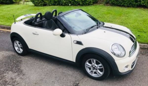 2013 Mini Cooper Roadster in Pepper White with Pepper Pack