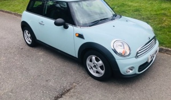 Daisy chose this 2011 MINI One in Ice Blue with low miles – just 29500