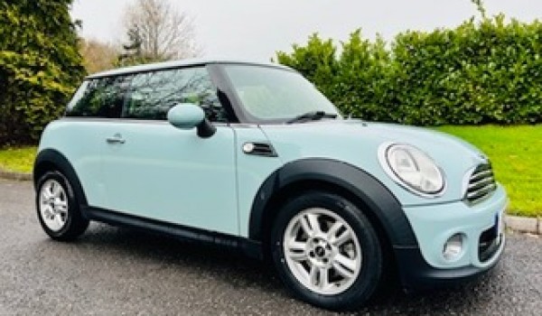 Rachael chose this  2012 MINI One with Pepper Pack in Ice Blue with 38K miles & Full History **Has Bluetooth**