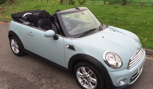 2011 / 61 MINI Cooper Avenue Convertible in Ice Blue – with Chili Pack