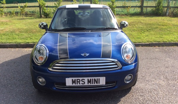 Bob has taken this home with him – 2008 MINI Cooper in Blue with funky blue Interiot too