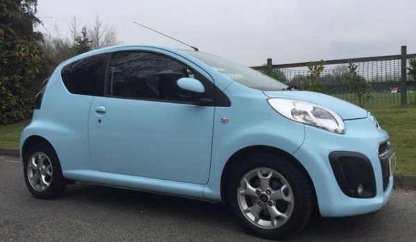 Emily’s Going to past her test in this. 2013 Citroen C1 1.0 VTR+ 3 Door In Baby Blue