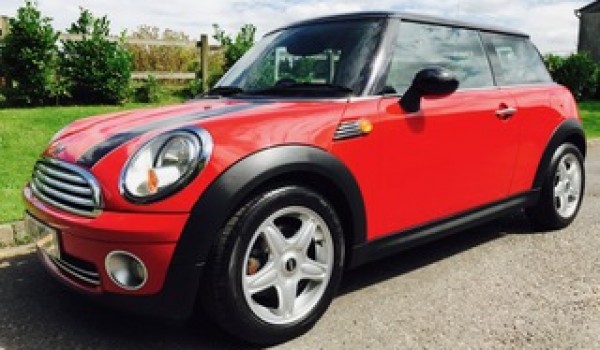 2009 MINI COOPER with Chili Pack in Chili Red with FUNKY INTERIOR THAT WE LOOVE!