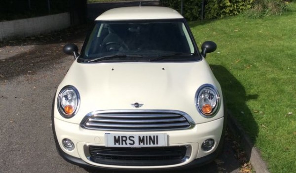 Camellia – looks like mum & dad are treating you to this 2012 MINI One with Pepper Pack in Pepper White LOW MILES 30K