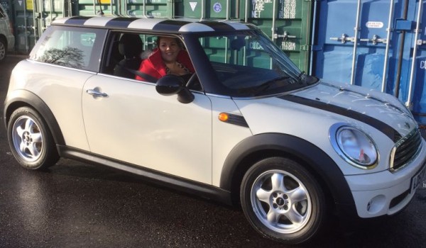 Gemma heading off in this 2007 / 57 MINI One 1.4 In Pepper White