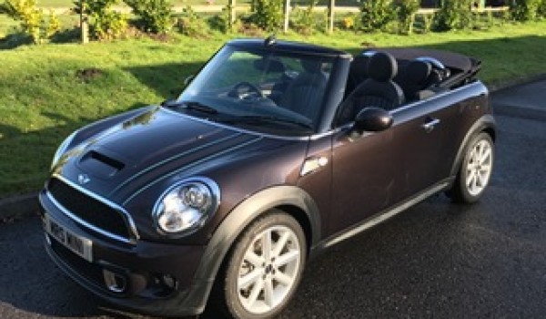 Lucky MINI – She’s going to live in Spain with a fabulous family…..  2012 MINI Cooper S Convertible Highgate Iced Chocolate Metallic  HUGE Spec 2K Miles