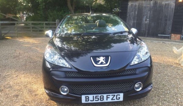 Amy has chosen this 2008 Peugeot 207 1.6 16v “”ELLE”” Convertible In Black with Baby Pink Quilted Leather Seats