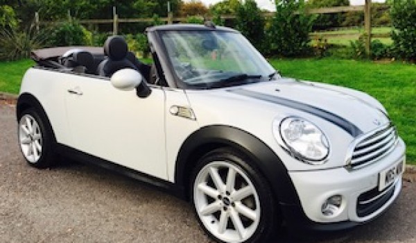 Faye has chosen this 2012 Limited Edition MINI Cooper Convertible Highgate in White Silver with HUGE SPEC