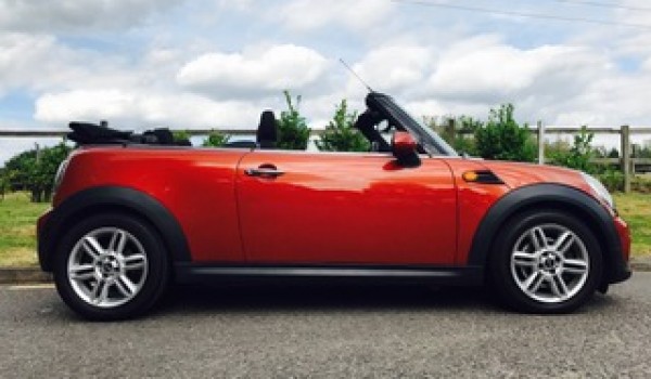 2010 MINI Cooper Convertible in Spice Orange with Low Miles 45K & Heated Half Leather Sports Seats