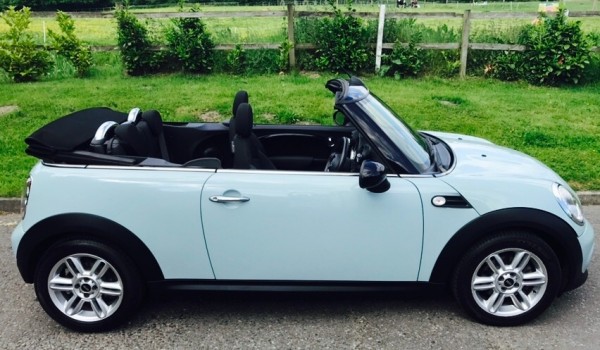 Clare has collected her 2011 MINI Cooper Convertible in Ice Blue with Chili Pack & Low Miles Just 19K!