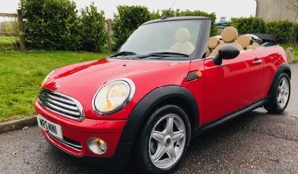 Caroline chose this as her daughter’s 21st b’day gift 2010 MINI One Convertible in Chili Red with FULL CREAM LEATHER SPORTS SEATS & Low Miles just 35K