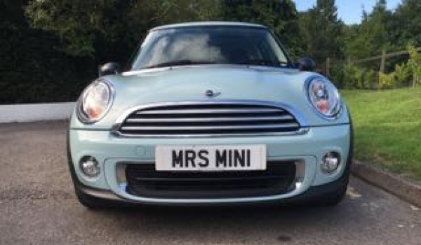 Hayley chose this 2012 MINI One with Pepper Pack & Sunroof in Ice Blue with Low Miles & Service History