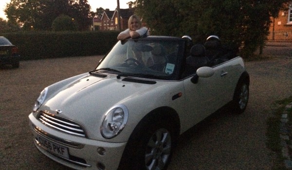 Polly asked us to find her a MINI Cooper Convertible in Pepper White
