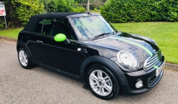 Hugo is shortly going off to his new home!!    Reservation fee paid.  2012 MINI One Convertible in Metallic Midnight Black with Low Miles & Full History