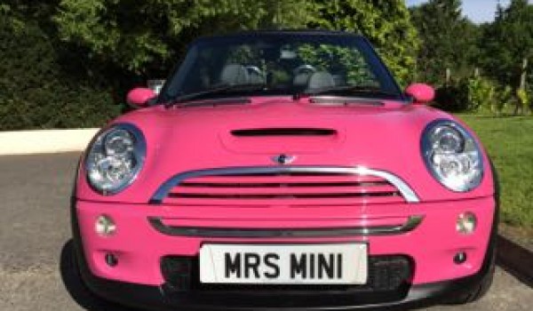 TOO LATE – YOU WON’T MISS MICHELLE IN THIS 2008 MINI Cooper S With John Cooper Works Engine Conversion – In Pink – YUP, She is very PINK