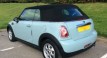 Jo is having Chelsea – 2012 MINI One Convertible in Ice Blue with Low miles & called Chelsea