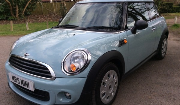 AJ’s sister is going to be enjoying this 2012 MINI FIRST – in ICE BLUE with Low Miles 24K